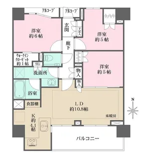 ザ・パークハウス東品川【8階】の間取り