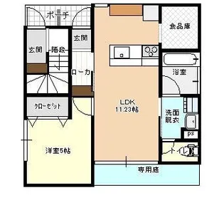 野田ビル(住居)【1階】の間取り