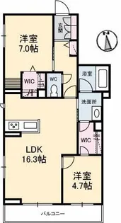 シャーメゾンプレシャス【2階】の間取り