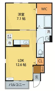 セジュール清水沼【1階】の間取り