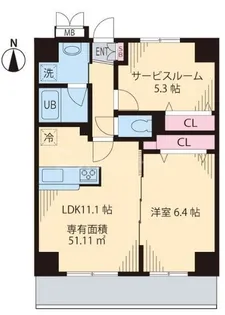 インペリアル パークI【6階】の間取り