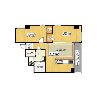 ヴェルデュール住吉【4階】の間取り