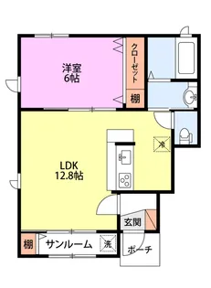KACC213緑町II【1階】の間取り