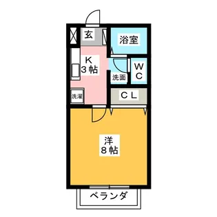 カーサアクトレスB【2階】の間取り