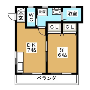 秋元マンション【2階】の間取り