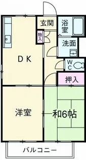 エクセルみねき C棟【2階】の間取り