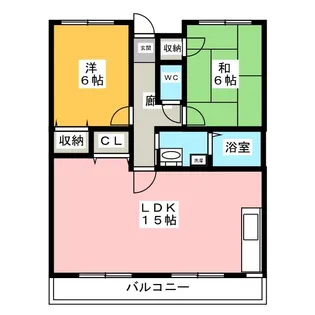 グレース篠木III【1階】の間取り