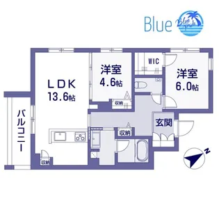 レフィシア腰越【2階】の間取り