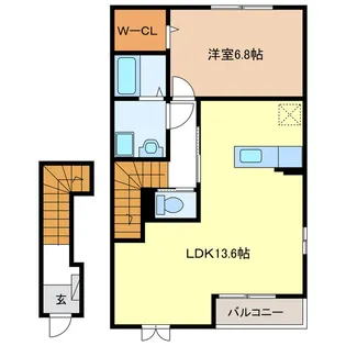 シアンドバリー【2階】の間取り