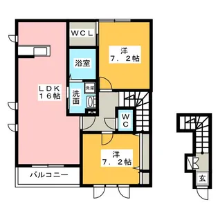 ロジェ西神の倉北館C棟【2階】の間取り