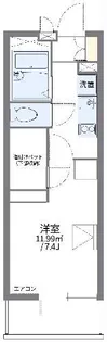 レオパレスラ ソワ【3階】の間取り