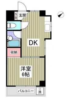 清新三興ハイツ【4階】の間取り