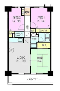 プラザサンタナカ7号館【3階】の間取り