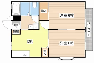 アメニティハイツ B棟【2階】の間取り