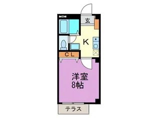 フォブール唐人【1階】の間取り
