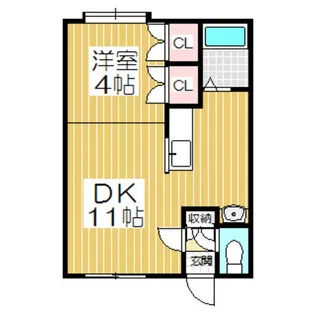 アティック新町【2階】の間取り