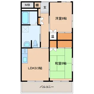 シルバーハイム増坪【1階】の間取り