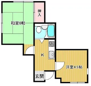 大町コーポ3【2階】の間取り