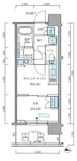 パークアクシス新大橋【8階】の間取り