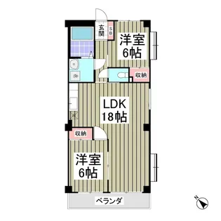 チェリーツリーパークマキ【2階】の間取り