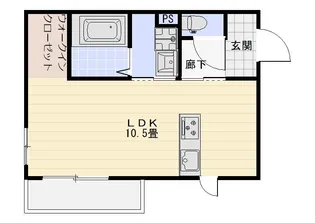 西町75番館【1階】の間取り