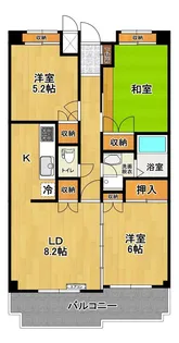 アネックス郡山【3階】の間取り