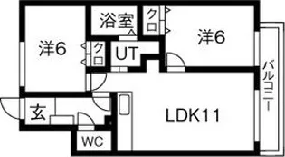 パストラル麻生東 A【3階】の間取り