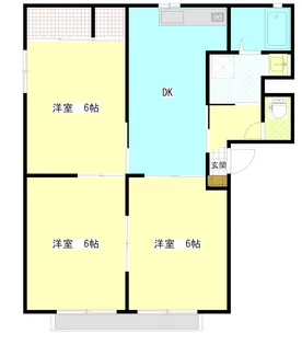 パークサイドリラ E棟【1階】の間取り