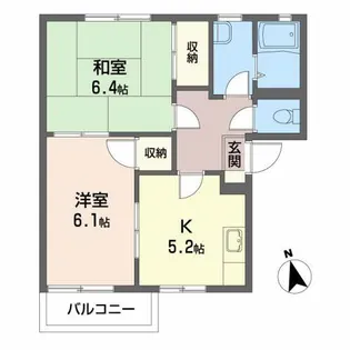 ミストラルヴィレッジB【2階】の間取り