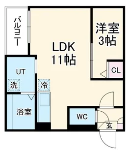 JACK IRUMANODAI【3階】の間取り