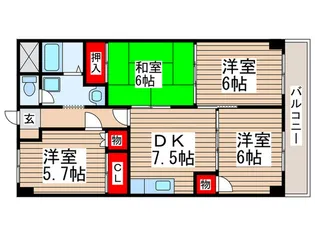 第6千代田マンション【2階】の間取り