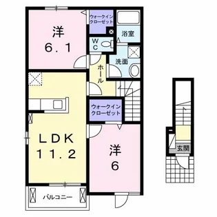 クラウド下市 C【2階】の間取り