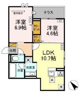 DーClair【1階】の間取り