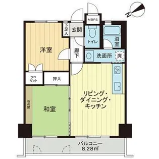 ライオンズタワー安里【10階】の間取り