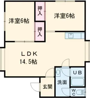 パストラルハイツ矢代【1階】の間取り