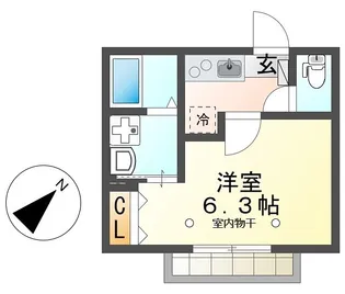 グロリアAI丹木【2階】の間取り