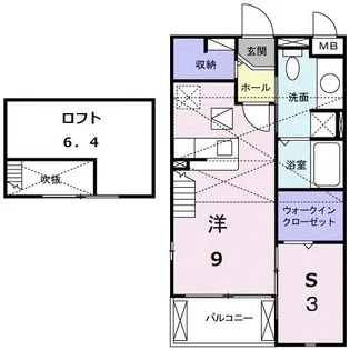 プリムローズKM【2階】の間取り