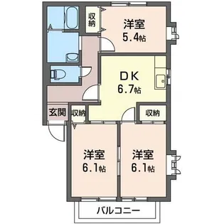 メゾンパークス【1階】の間取り