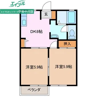 フレグランス相川B【2階】の間取り