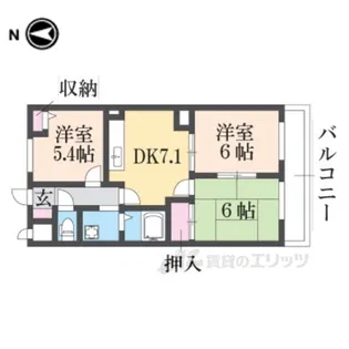 グランシャリオ桜井【2階】の間取り