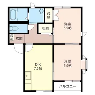 スターパレス片瀬 (2F)【2階】の間取り