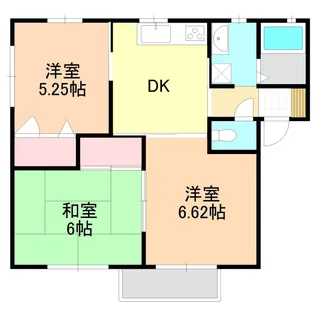 フレアレザン中林 E【1階】の間取り