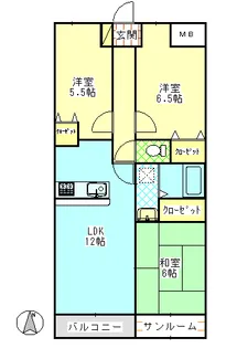 レジデンス元町【3階】の間取り
