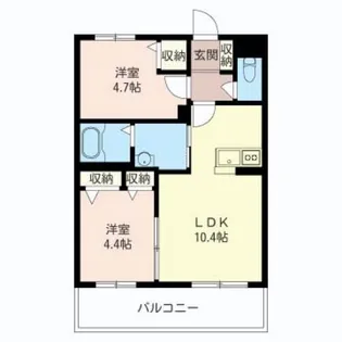 ル・コンセルト【2階】の間取り
