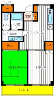 東京都立川市幸町2【マンション】の間取り