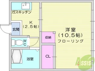 第1野田アパート【1階】の間取り