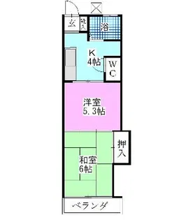 ピュアハウス鬼高【2階】の間取り