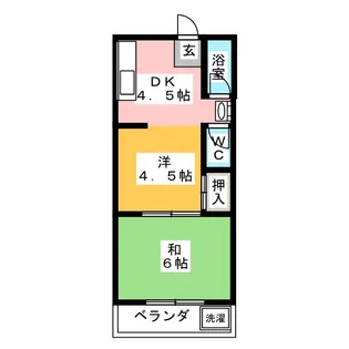 本陣ハイツ【3階】の間取り