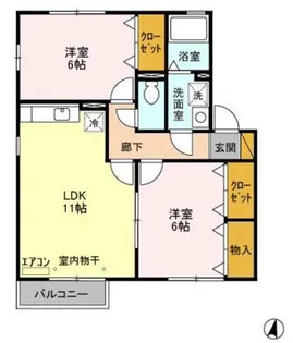 ドレミメゾン B【2階】の間取り