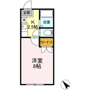 ホワイトコート前九年 B【2階】の間取り